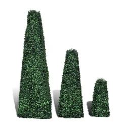 Maison Exclusive - Ensemble de 3 buis formés artificiels pyramidaux Sale