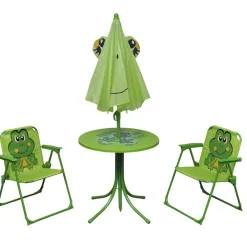 Maison Exclusive - Ensemble de bistro avec parasol pour enfants 3 pcs vert Online