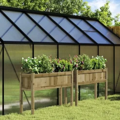Maison Exclusive - Jardinières 2 pcs avec pieds bois de pin imprégné Sale