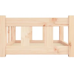 Maison Exclusive Niches, Paniers Et Transports | - Lit pour chien 65,5x50,5x28 cm bois de pin solide