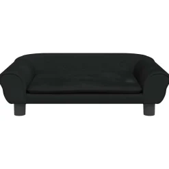 Maison Exclusive Niches, Paniers Et Transports | - Lit pour chien noir 70x48x22 cm velours