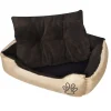 Maison Exclusive Niches, Paniers Et Transports | - Lit pour chiens beige et marron xxl