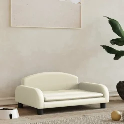 Maison Exclusive Niches, Paniers Et Transports | - Lit pour chien crème 70x45x30 cm similicuir