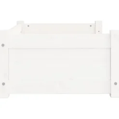 Maison Exclusive Niches, Paniers Et Transports | - Lit pour chien blanc 65,5x50,5x28 cm bois de pin solide