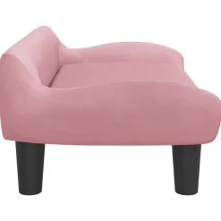 Maison Exclusive Niches, Paniers Et Transports | - Lit pour chien rose 70x40x24 cm velours