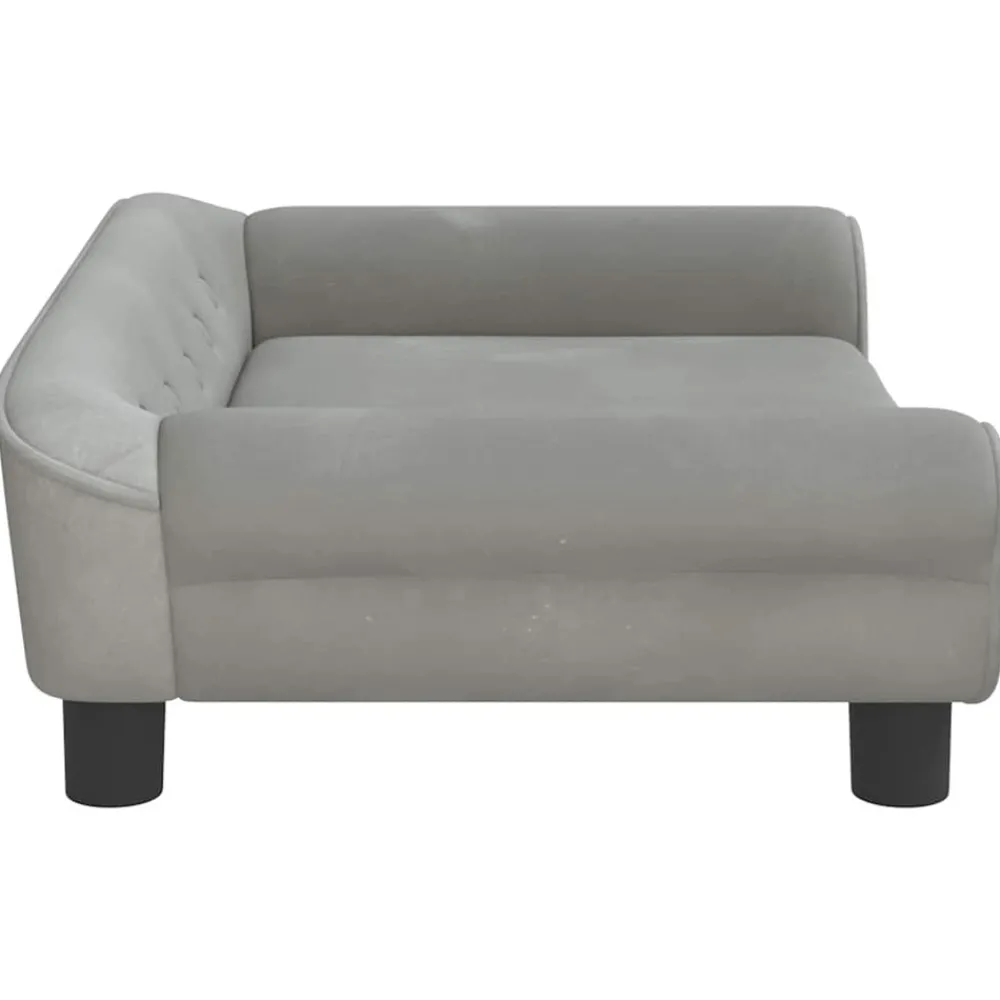 Maison Exclusive - Lit pour chien gris clair 70x48x22 cm velours Best