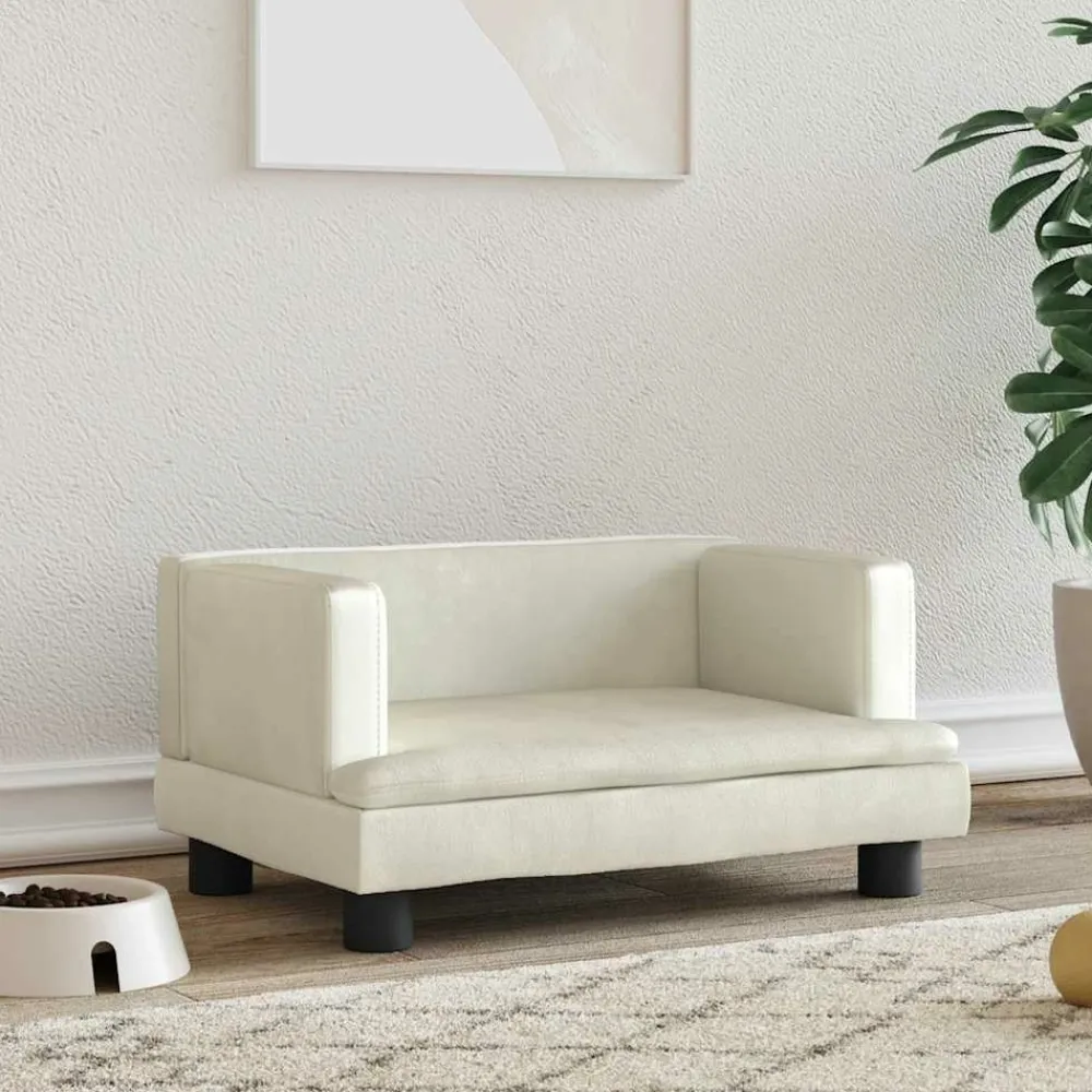 Maison Exclusive - Lit pour chien crème 60x40x30 cm velours Best