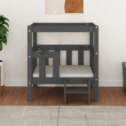 Maison Exclusive - Lit pour chien gris 65,5x50,5x70 cm bois de pin solide Sale