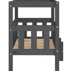 Maison Exclusive - Lit pour chien gris 65,5x50,5x70 cm bois de pin solide Sale