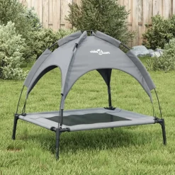 Maison Exclusive - Lit pour chien avec auvent anthracite tissu oxford et acier Clearance
