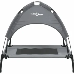 Maison Exclusive - Lit pour chien avec auvent anthracite tissu oxford et acier Clearance