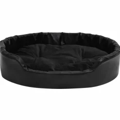 Maison Exclusive Niches, Paniers Et Transports | - Lit pour chiens noir 90x79x20 cm peluche et similicuir