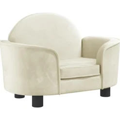 Maison Exclusive Niches, Paniers Et Transports | - Lit pour chien crème 66x40x45 cm velours