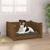 Maison Exclusive - Lit pour chien marron miel 55,5x45,5x28 cm bois massif de pin Clearance