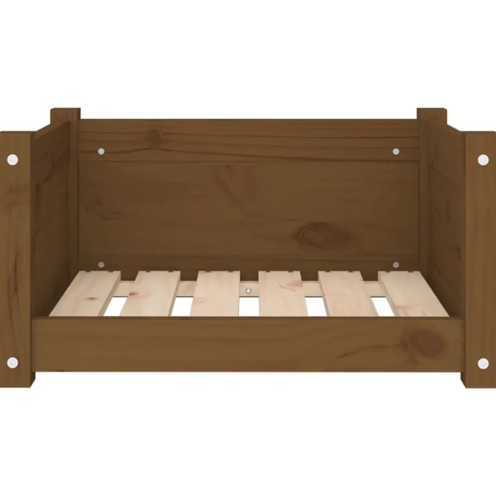 Maison Exclusive - Lit pour chien marron miel 55,5x45,5x28 cm bois massif de pin Clearance