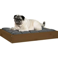 Maison Exclusive - Lit pour chien marron miel 61,5x49x9 cm bois de pin solide Clearance