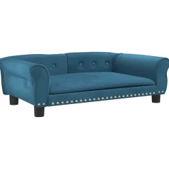 Maison Exclusive - Lit pour chien bleu 95x55x30 cm velours New