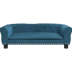 Maison Exclusive - Lit pour chien bleu 95x55x30 cm velours New