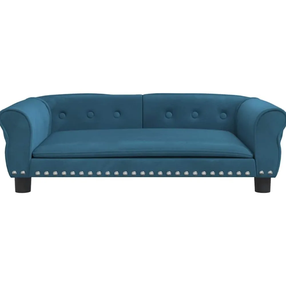 Maison Exclusive - Lit pour chien bleu 95x55x30 cm velours New