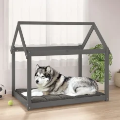 Maison Exclusive - Lit pour chien gris 111x80x100 cm bois de pin solide