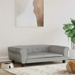 Maison Exclusive - Lit pour chien gris clair 95x55x30 cm velours Online