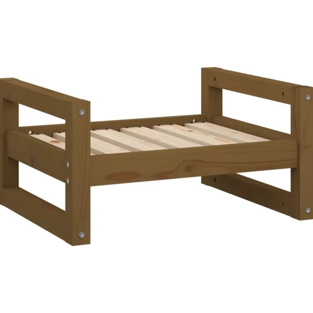 Maison Exclusive - Lit pour chien marron miel 55,5x45,5x28 cm bois de pin solide Online