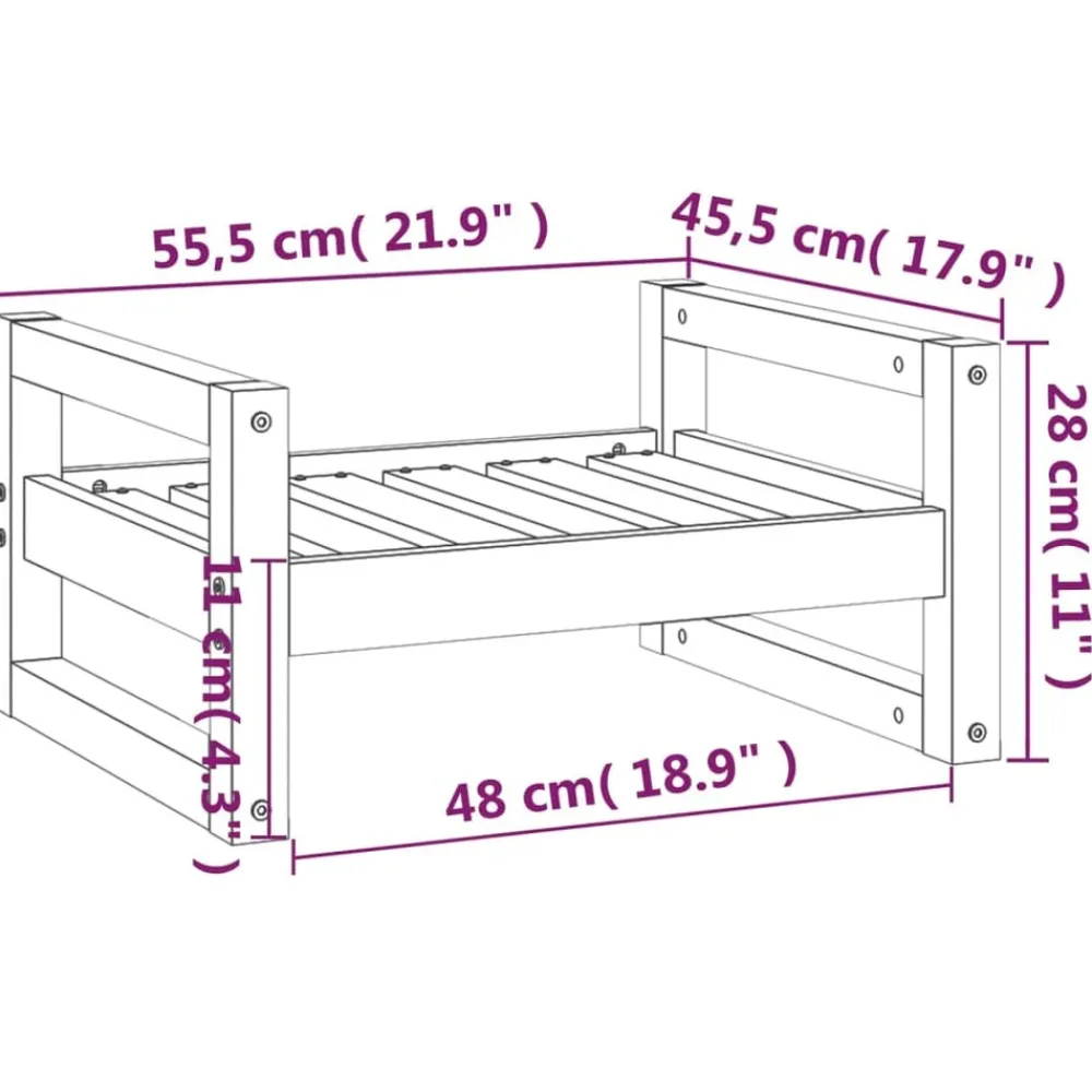 Maison Exclusive - Lit pour chien marron miel 55,5x45,5x28 cm bois de pin solide Online