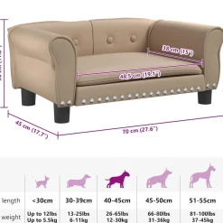 Maison Exclusive - Lit pour chien cappuccino 70x45x30 cm similicuir New