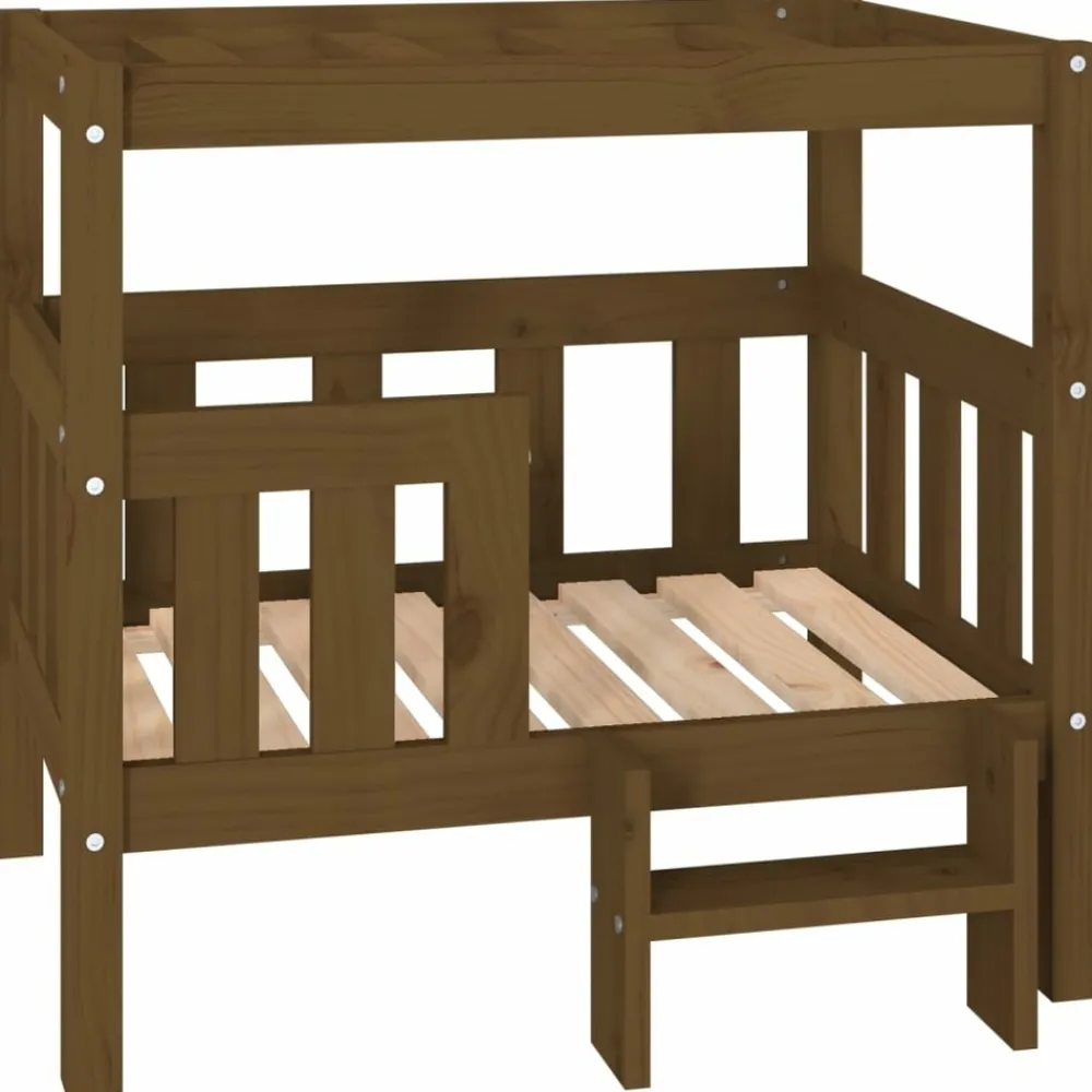 Maison Exclusive - Lit pour chien marron miel 75,5x63,5x70 cm bois de pin solide Hot