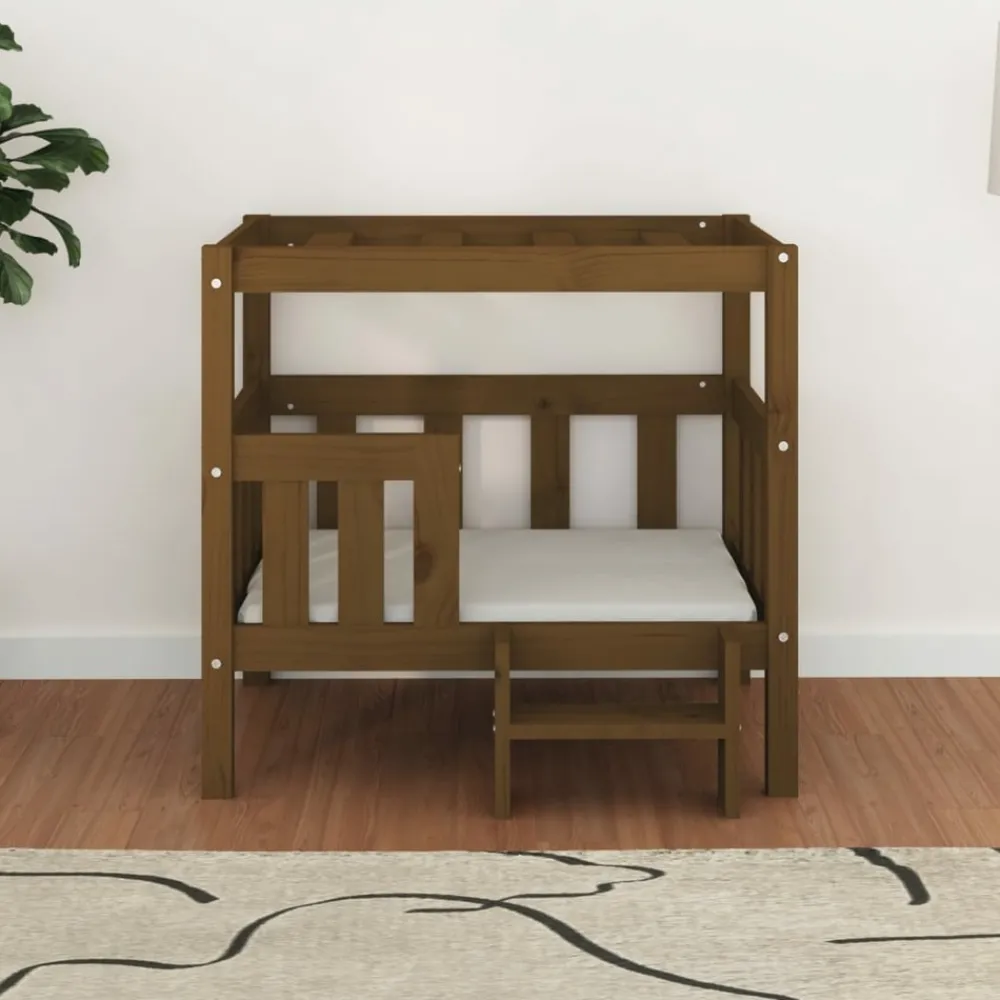 Maison Exclusive - Lit pour chien marron miel 75,5x63,5x70 cm bois de pin solide Hot