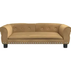 Maison Exclusive Niches, Paniers Et Transports | - Lit pour chien marron 95x55x30 cm velours