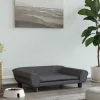 Maison Exclusive - Lit pour chien gris foncé 70x48x22 cm velours Sale