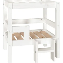 Maison Exclusive - Lit pour chien blanc 55,5x53,5x60 cm bois de pin solide