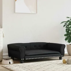 Maison Exclusive Niches, Paniers Et Transports | - Lit pour chien noir 95x55x30 cm similicuir