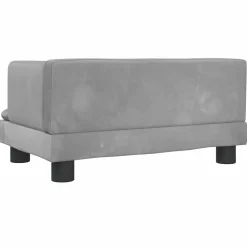 Maison Exclusive Niches, Paniers Et Transports | - Lit pour chien gris clair 60x40x30 cm velours