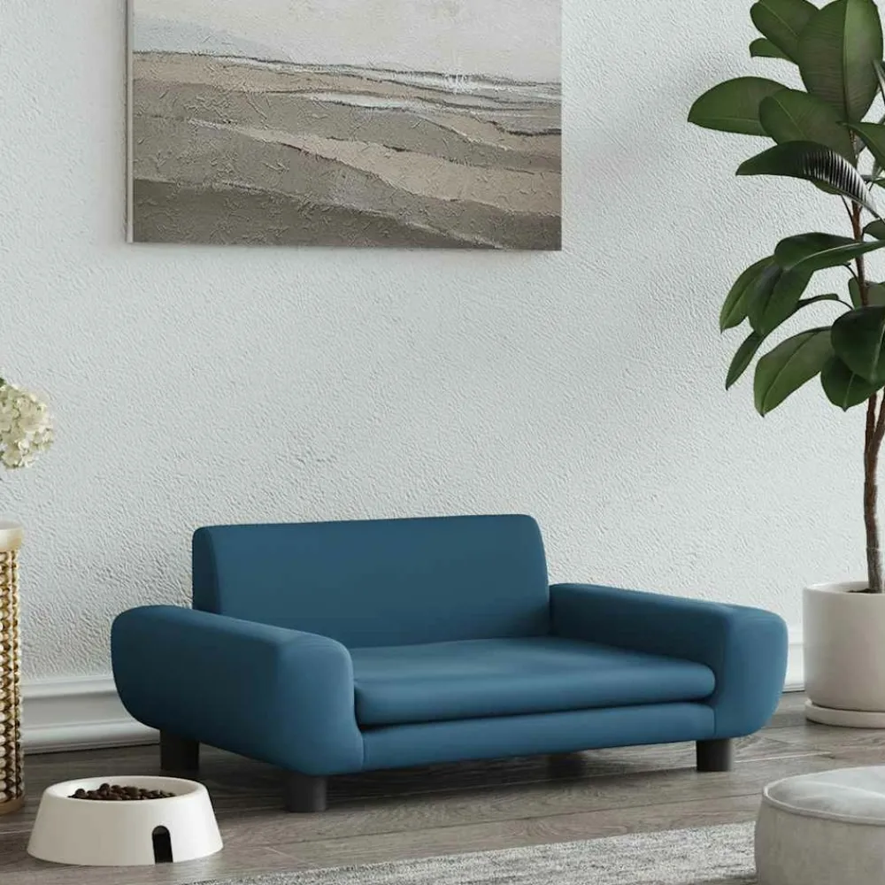 Maison Exclusive - Lit pour chien bleu 70x45x33 cm velours New