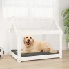 Maison Exclusive - Lit pour chien blanc 81x60x70 cm bois de pin solide Best