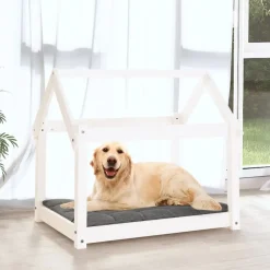 Maison Exclusive - Lit pour chien blanc 81x60x70 cm bois de pin solide Best