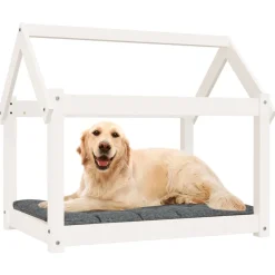 Maison Exclusive - Lit pour chien blanc 81x60x70 cm bois de pin solide Best