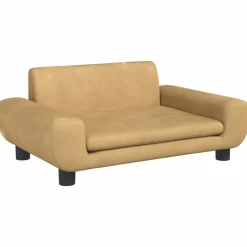 Maison Exclusive Niches, Paniers Et Transports | - Lit pour chien marron 90x53x30 cm similicuir