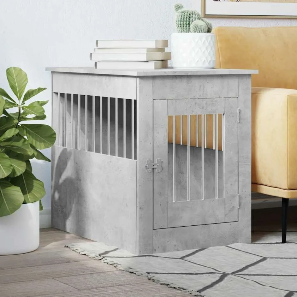 Maison Exclusive - Meuble de cage pour chiens gris béton 55x80x68 cm Sale