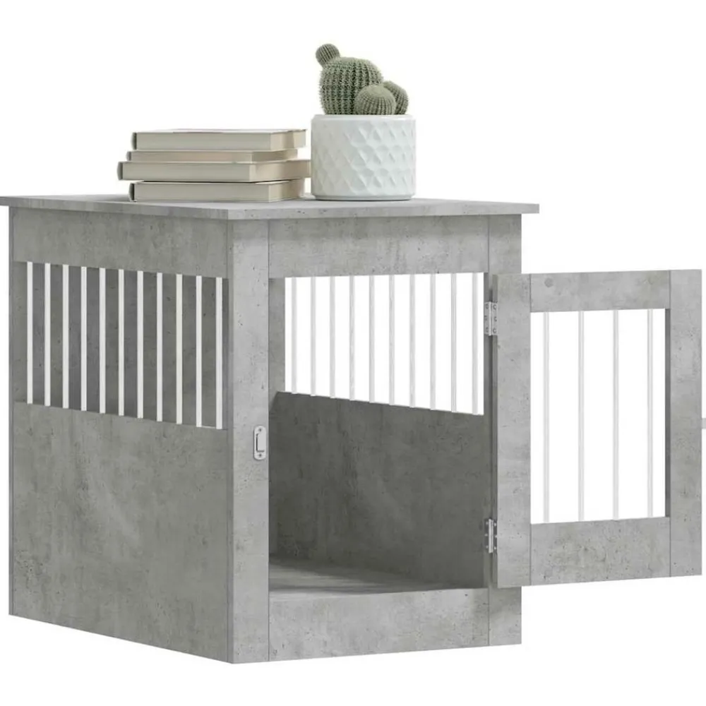 Maison Exclusive - Meuble de cage pour chiens gris béton 55x80x68 cm Sale