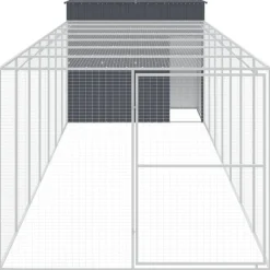 Maison Exclusive Niches, Paniers Et Transports | - Niche pour chien avec cour anthracite 214x865x181 cm