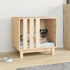 Maison Exclusive Niches, Paniers Et Transports | - Niche pour chien 60x45x57 cm bois de pin massif