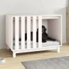 Maison Exclusive Niches, Paniers Et Transports | - Niche pour chien blanc 90x60x67 cm bois de pin massif