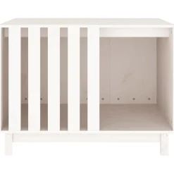 Maison Exclusive Niches, Paniers Et Transports | - Niche pour chien blanc 90x60x67 cm bois de pin massif