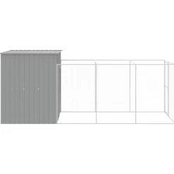 Maison Exclusive Niches, Paniers Et Transports | - Niche pour chien avec cour gris clair 165x455x181 cm