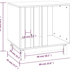 Maison Exclusive - Niche pour chien blanc 60x45x57 cm bois de pin massif Online