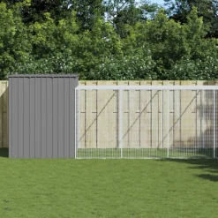 Maison Exclusive Niches, Paniers Et Transports | - Niche pour chien avec cour gris clair 214x865x181 cm
