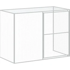 Maison Exclusive Niches, Paniers Et Transports | - Niche pour chien avec cour gris clair 214x865x181 cm